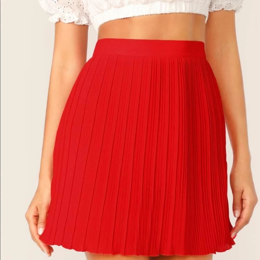 Highwaisted Red Skirt